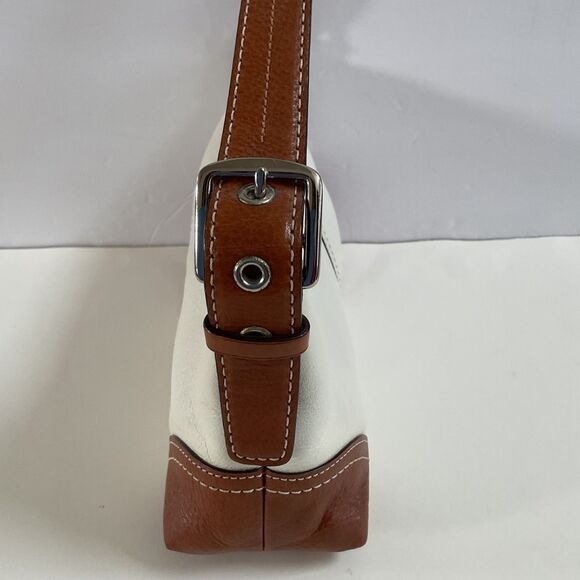 Coach Y2K Hamptons Soho Demi Cream & Brown Leather Baguette Shoulder Bag F11195 - Picture 5 of 14